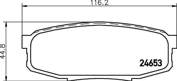 2465301 TEXTAR Колодки тормозные TOYOTA LAND CRUSER 200 08- задн.