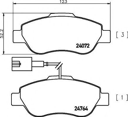 2407202 TEXTAR Колодки fiat 500 07- ford ka ii 09-