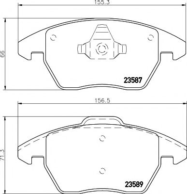 2358704 TEXTAR колодки торм. vw golf vi 08- перед. к-т