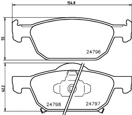 2479601 TEXTAR Накладки тормозные пер. Honda Accord 08>