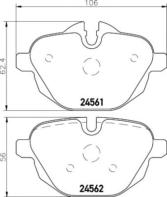 2456101 TEXTAR Колодки тормозные BMW 5(F10)/X3(F25) 10- задн.