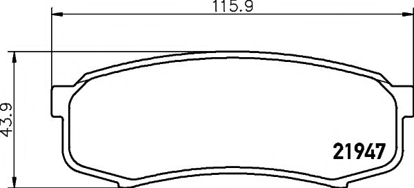 2194701 TEXTAR Колодки тормозные задние