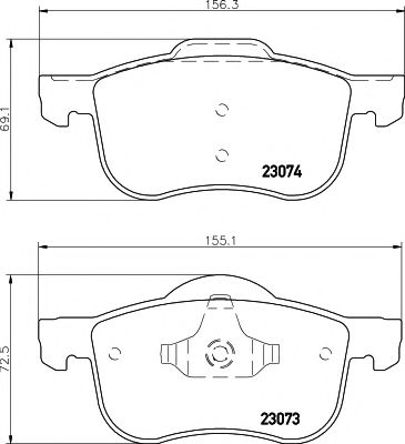 2307303 TEXTAR Колодки торм.пер.Volvo S60/S80 6/98->