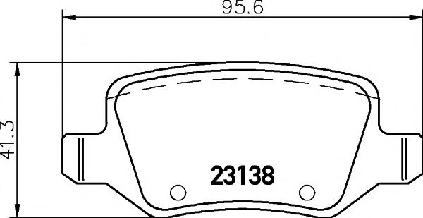 2313805 TEXTAR Колодки тормозные MB W169 -12 задн.