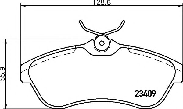2340902 TEXTAR Колодки тормозные CITROEN C2/C3 02- 1.4-1.6 перед.