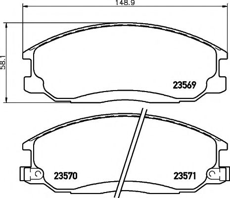 2356901 TEXTAR Колодки тормозные HYUNDAI SANTA FE -08 перед.с датчиком