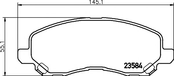 2358401 TEXTAR Колодки тормозные MITSUBISHI OUTLANDER/ASX/LANCER 03- перед.