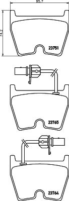 2375101 TEXTAR Колодки торм.пер.Audi A6 2- RS4quattro,RS6VW Phaeton 2- 3.V6-5.V1TDi4motion,3.2V6,3.2V6-3.65V