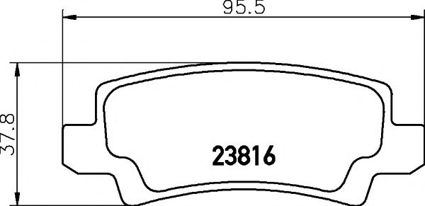 2381601 TEXTAR Колодки тормозные TOYOTA COROLLA -07 задн.