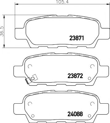 2387101 TEXTAR Колодки тормозные задние