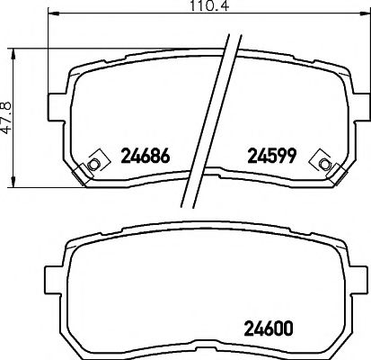 2459901 TEXTAR колодки торм. kia carnival iii 06- задн.к-т