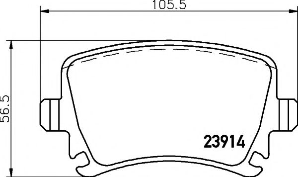 2391401 TEXTAR Колодки тормозные VAG A3/A4/A6/GOLF 5/GOLF 6/JETTA 3/PASSAT 03- задн.
