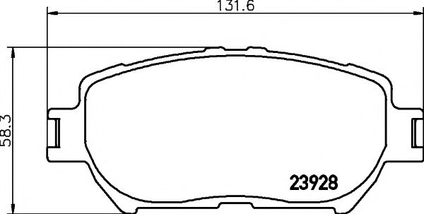 2392801 TEXTAR Колодки торм.пер. Toyota Camry 11/01->