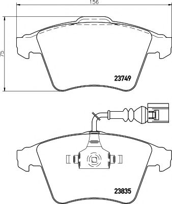 2374901 TEXTAR Колодки тормозные передние