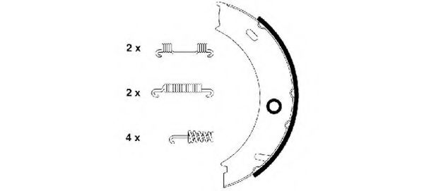 91057900 TEXTAR Колодки торм.бараб. MB Sprinter, VW LT