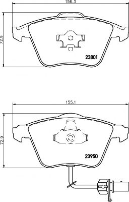 2395001 TEXTAR Накладки торм. пер. Audi A4 all/A6 4.2 quattro 04>