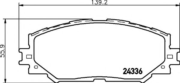 2433601 TEXTAR Колодки тормозные TOYOTA AURIS/COROLLA/RAV 4 06- перед.