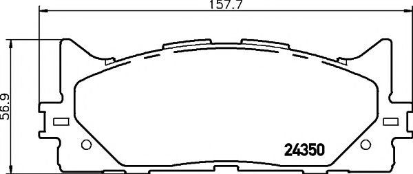2435001 TEXTAR Колодки тормозные TOYOTA CAMRY 06- перед.