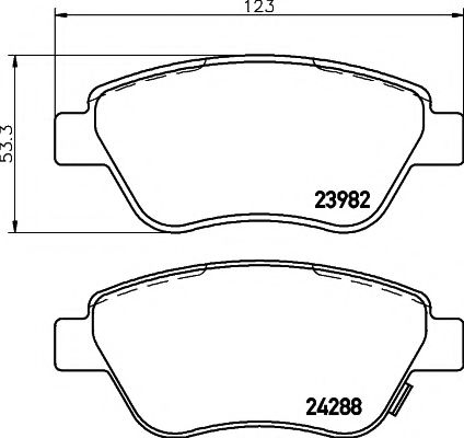2398202 TEXTAR Колодки тормозные OPEL CORSA D 06- перед.с датчиком