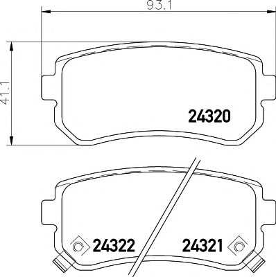 2432001 TEXTAR Накладки тормозные задние
