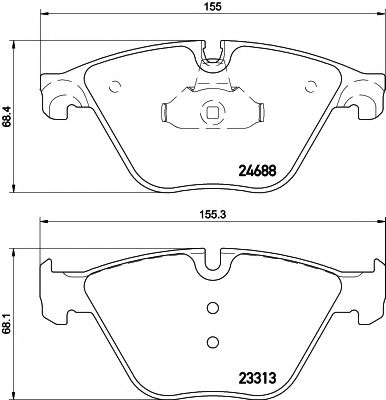 2468801 TEXTAR Колодки тормозные BMW 5(F10) 10- перед.