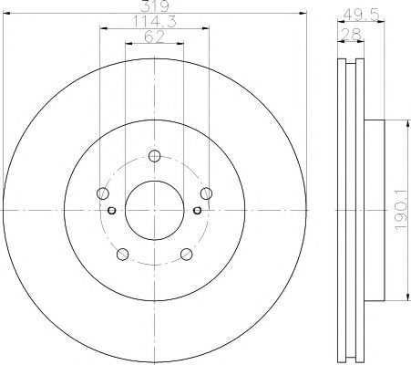 92171503 TEXTAR Диск тормозной LEXUS RX 03- перед.вент.