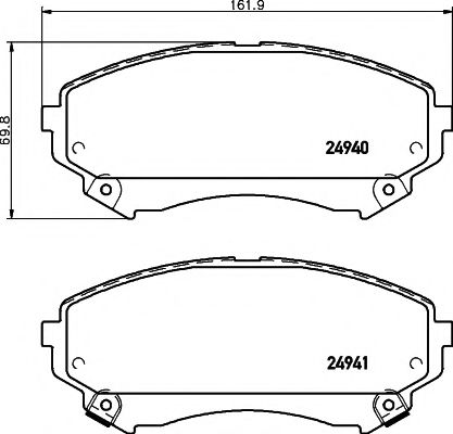 2494001 TEXTAR Колодки тормозные передние