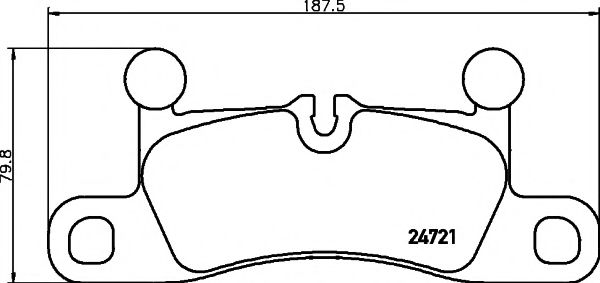 2472101 TEXTAR Колодки тормозные VW TOUAREG 10- задн.
