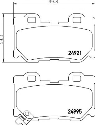 2499501 TEXTAR колодки тормозные задние