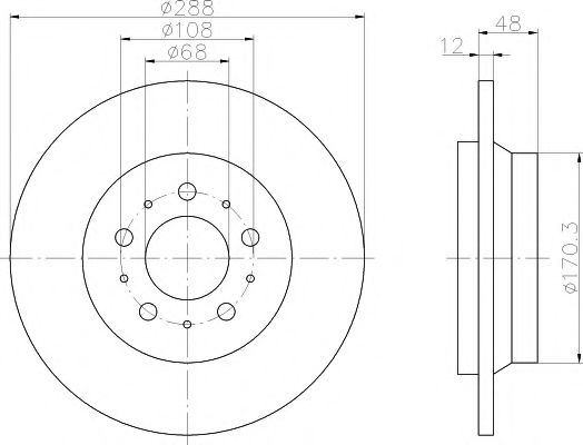 92100703 TEXTAR Тоpмозной диск Brake discs passenger car