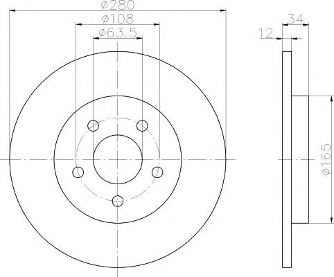 92109703 TEXTAR Диск тормозной FORD MONDEO зад.