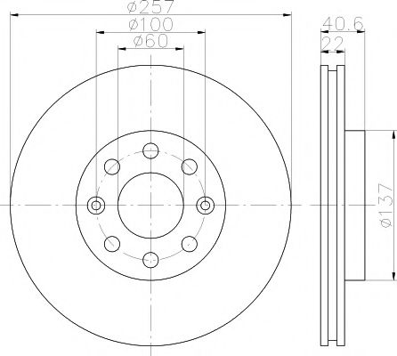 92145703 TEXTAR Диск тормозной OPEL CORSA D 06- перед.вент.