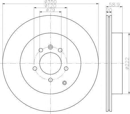 92147703 TEXTAR Диск тормозной LAND ROVER DISCOVERY/RR SPORT 05- задн.вент.