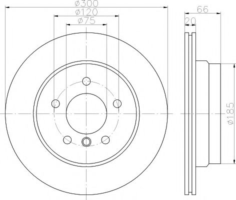 92154903 TEXTAR диск торм.зад. bmw 1 (e81, e87) 05>, 3 (e90) 05>
