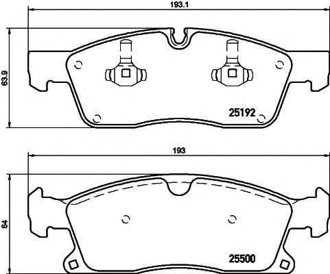2519202 TEXTAR Тормозные колодки дисковые MB W166 пер.