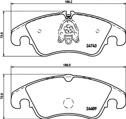 2474301 TEXTAR Колодки тормозные AUDI A4/A5 07- перед.с датчиком