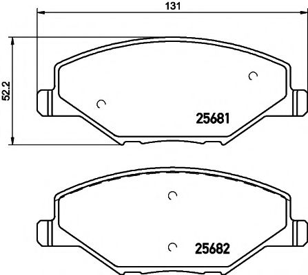 2568101 TEXTAR Колодки тормозные VAG FABIA/POLO перед.