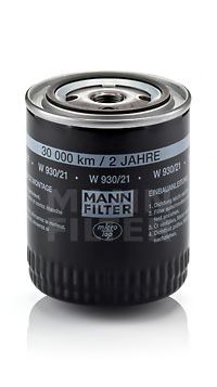 W93021 MANN Фильтр масляный VAG 2.4-3.0 92-06 W93021 Mann