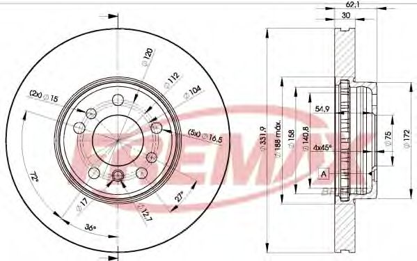 BD6045 FREMAX тормозной диск