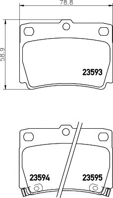 8DB355009501 HELLA PAGID колодки тормозные mitsubishi pajero sportmontero sport 98>09 2.5d3.0 задние