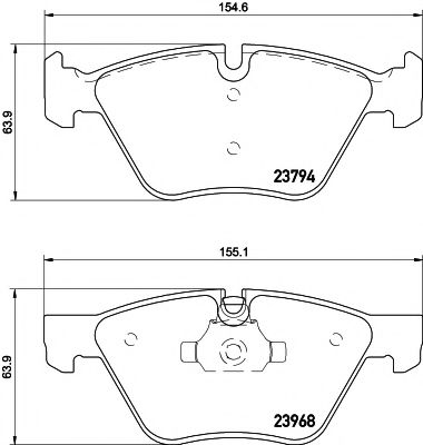8DB355011321 HELLA PAGID колодки тормозные bmw e90e60 1.8-3.0 03- передние