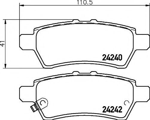 8DB355012081 HELLA PAGID колодки тормозные nissan pathfinder 05-navara 05- задние