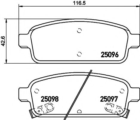 8DB355015221 HELLA PAGID колодки тормозные дисковые