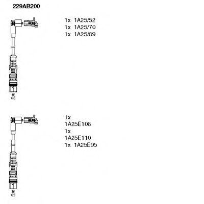 229AB200 BREMI Провода высоковольтные 229AB2