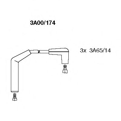 3A00174 BREMI Провода высоковольтные 3A174