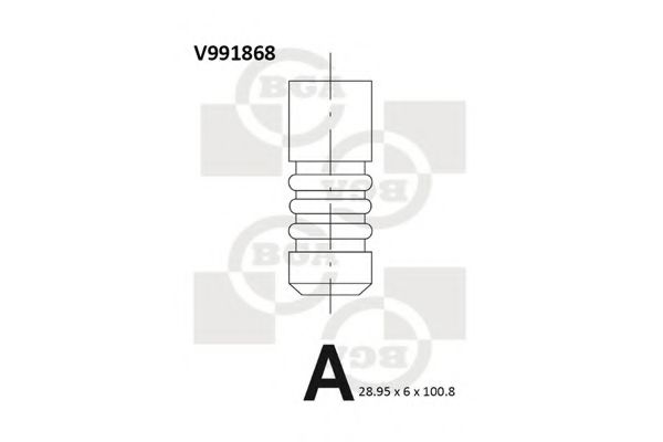 V991868 BGA клапан 29x6x100.75 dac logannis almeraren cliokangoomegane 1.5dci 01- ex