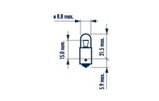 17141 NARVA Лампа накаливания t4w 24v