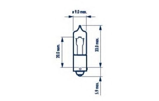 68191 NARVA Лампа T21W (BAY9s) HALOGEN 12V