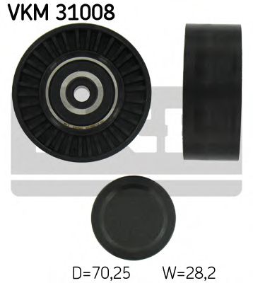 VKM31008 SKF Ролик промежуточный поликлинового ремня Audi A4 1.9TDI/2.0TD