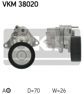 VKM38020 SKF Ролик натяжителя полик.ремня